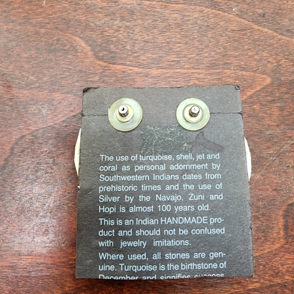 Vintage Silver Torquoise Southwestern Kokopelli Earrings Native Indian - Picture 7 of 8